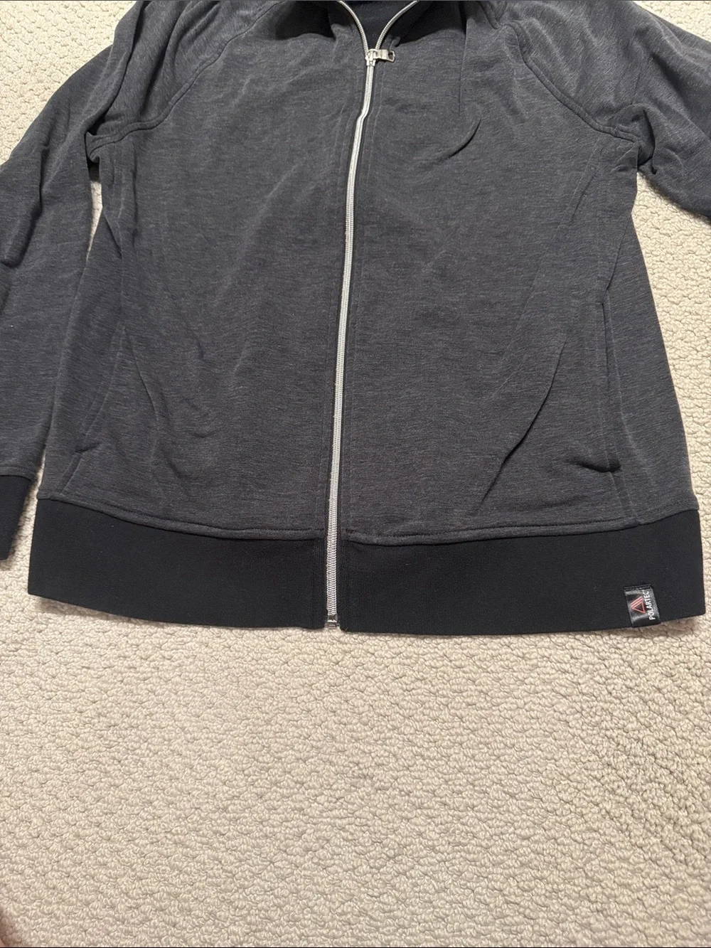 Banana Republic Charcoal Gray Full-Zip Performance Jacket